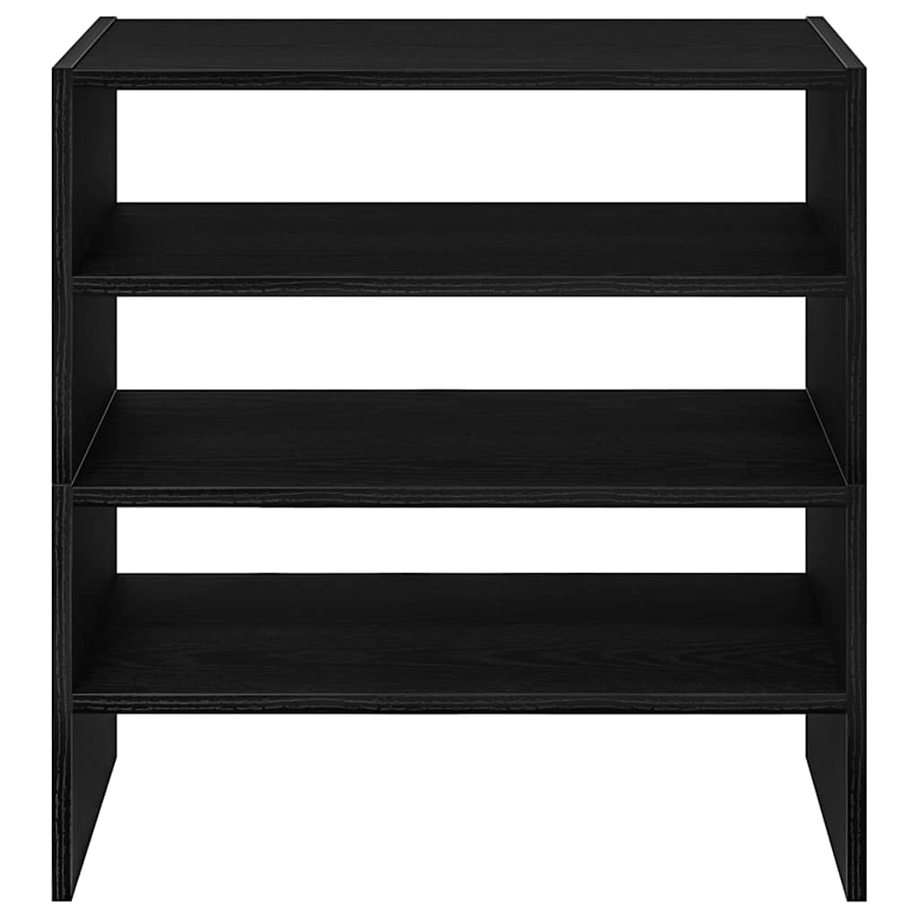 Schoenenrekken 2 st stapelbaar 60x30x30,5 cm zwart eikenkleurig is nu te koop bij PeponiXL, paradijselijk wonen!