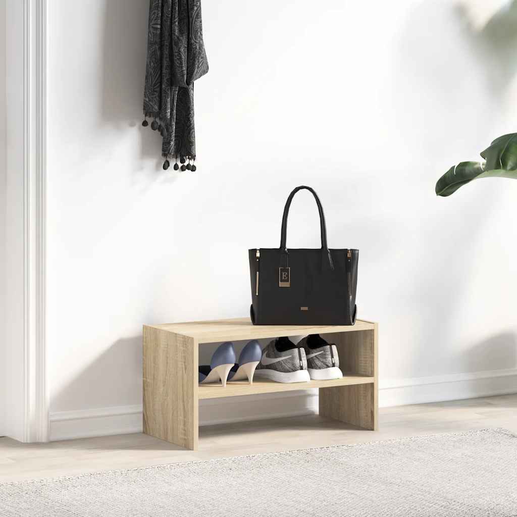 Schoenenrek stapelbaar 60x30x30,5 cm sonoma eikenkleurig is nu te koop bij PeponiXL, paradijselijk wonen!