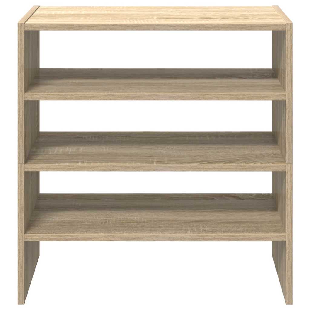 Schoenenrekken 2 st stapelbaar 60x30x30,5 cm sonoma eikenkleur is nu te koop bij PeponiXL, paradijselijk wonen!