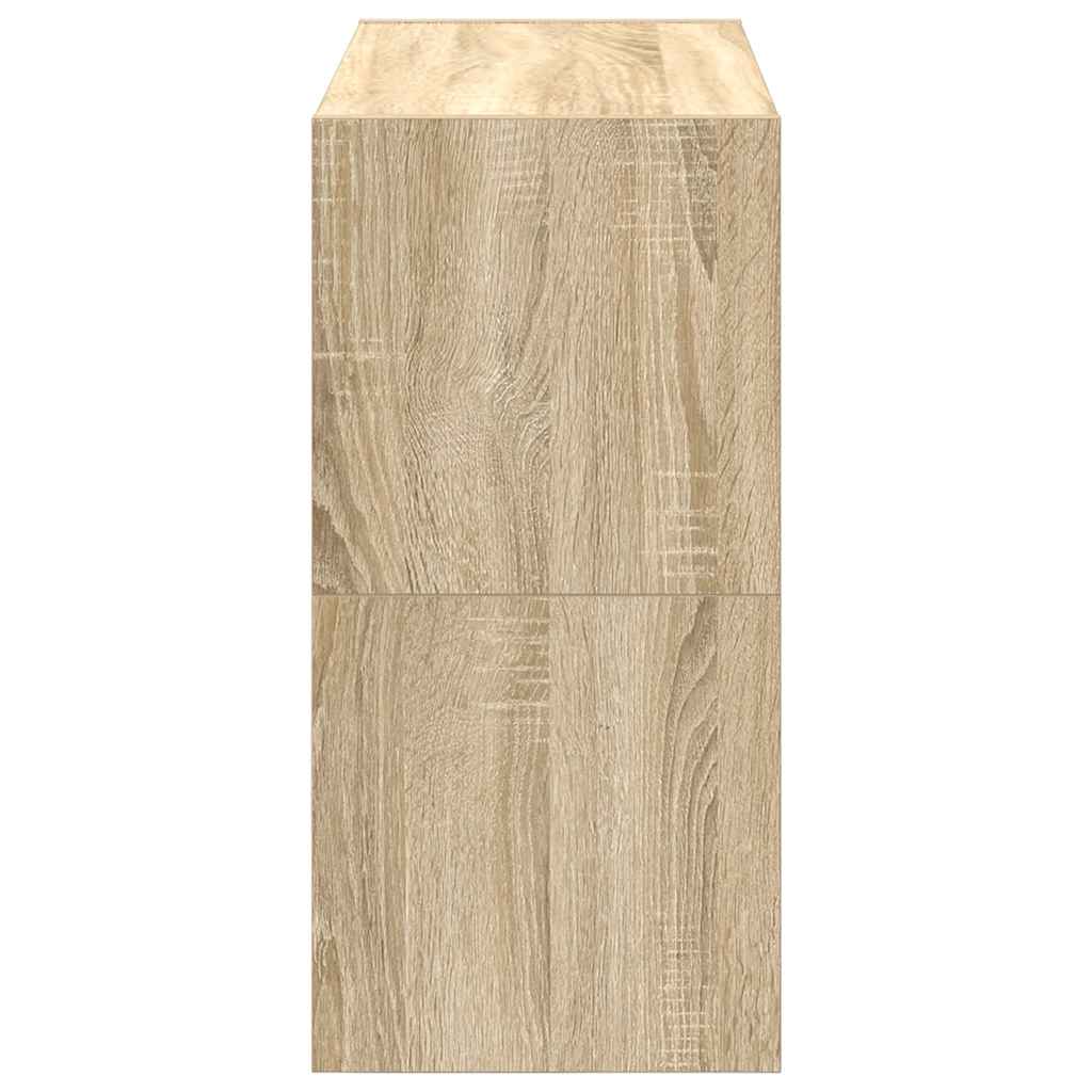 Schoenenrekken 2 st stapelbaar 60x30x30,5 cm sonoma eikenkleur is nu te koop bij PeponiXL, paradijselijk wonen!