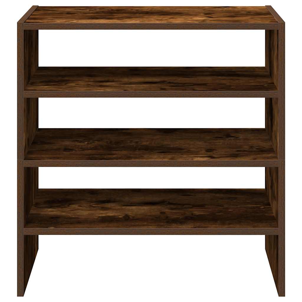 Schoenenrekken 2 st stapelbaar 60x30x30,5 cm gerookt eikenkleur is nu te koop bij PeponiXL, paradijselijk wonen!