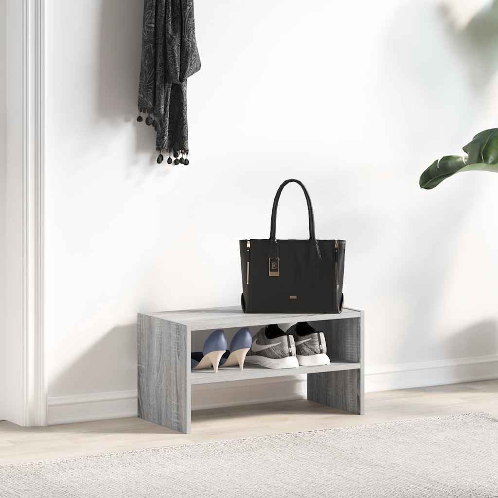 Schoenenrek stapelbaar 60x30x30,5 cm grijs sonoma eikenkleurig is nu te koop bij PeponiXL, paradijselijk wonen!