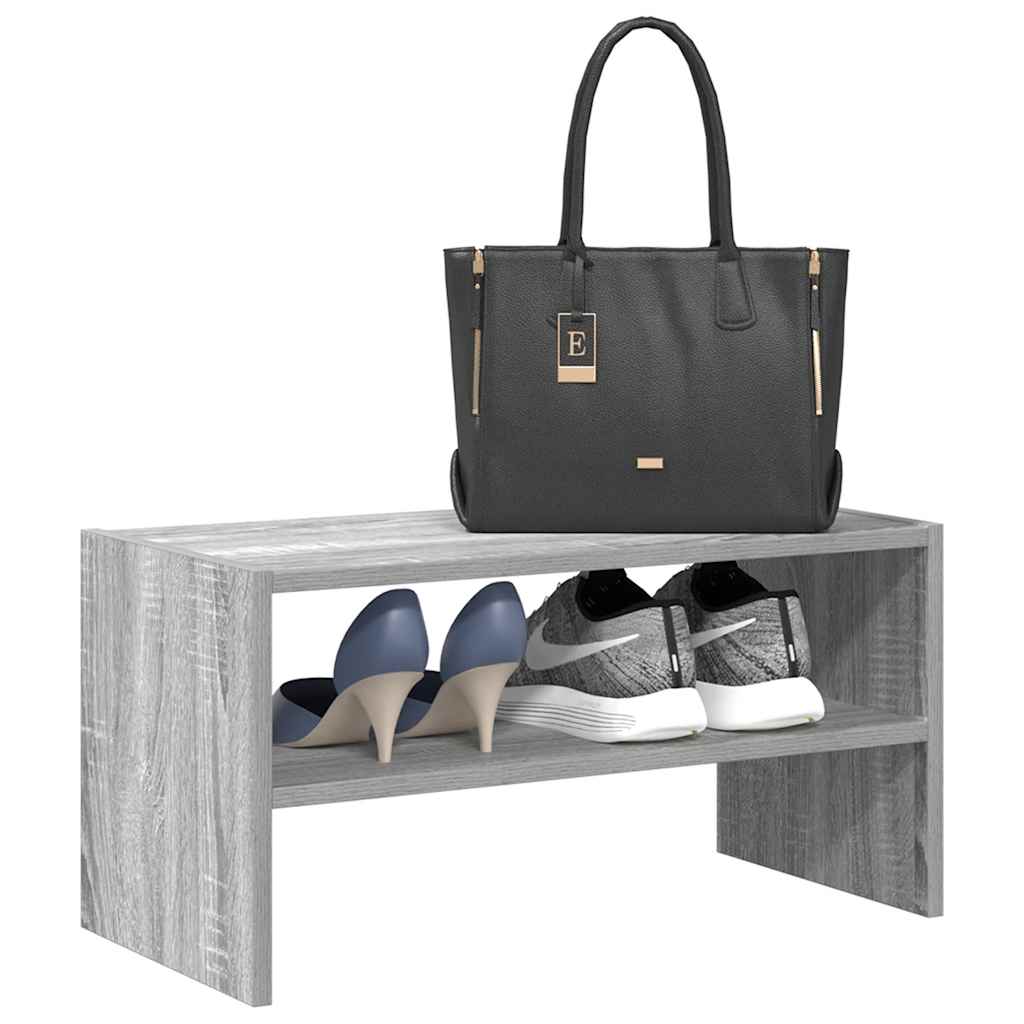 Schoenenrek stapelbaar 60x30x30,5 cm grijs sonoma eikenkleurig is nu te koop bij PeponiXL, paradijselijk wonen!