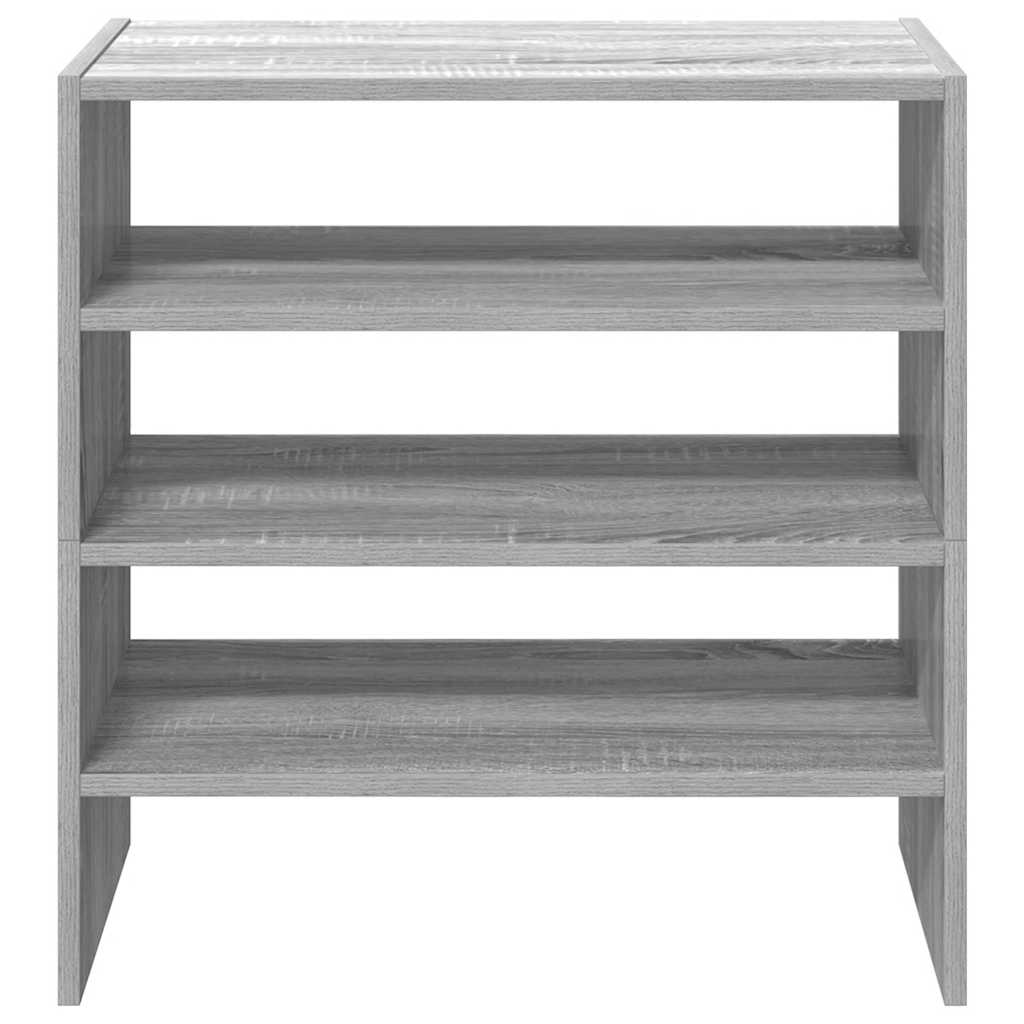 Schoenenrekken 2 st stapelbaar 60x30x30,5 cm grijs sonoma eiken is nu te koop bij PeponiXL, paradijselijk wonen!