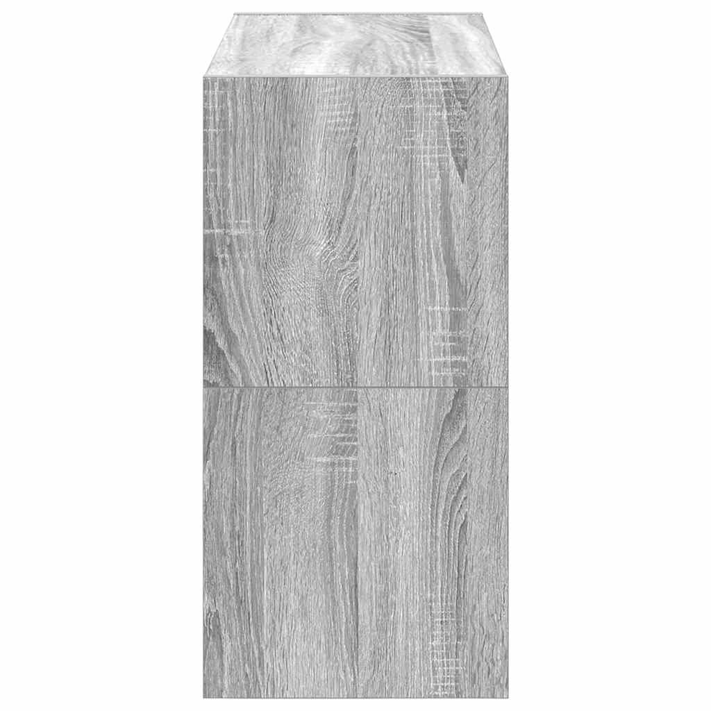 Schoenenrekken 2 st stapelbaar 60x30x30,5 cm grijs sonoma eiken is nu te koop bij PeponiXL, paradijselijk wonen!