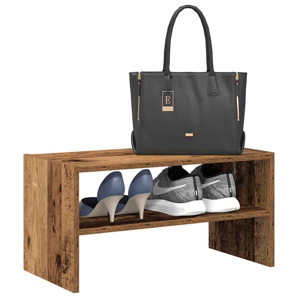 Schoenenrek stapelbaar 60x30x30,5 cm oud houtkleurig is nu te koop bij PeponiXL, paradijselijk wonen!