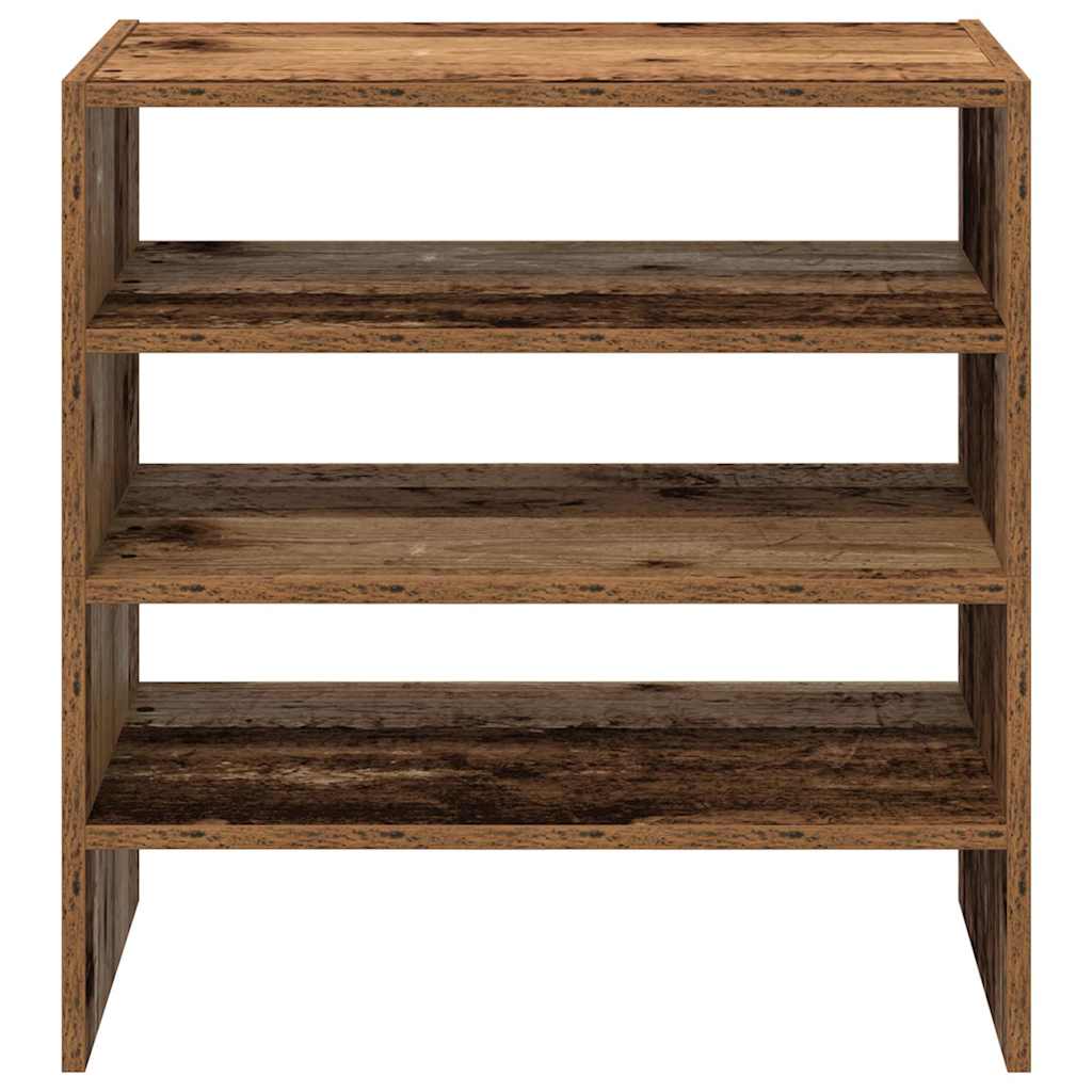 Schoenenrekken 2 st stapelbaar 60x30x30,5 cm oud houtkleurig is nu te koop bij PeponiXL, paradijselijk wonen!