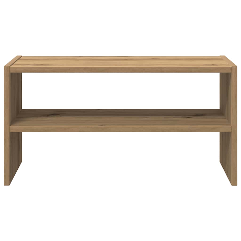 Schoenenrek stapelbaar 60x30x30,5 cm artisanaal eikenkleurig is nu te koop bij PeponiXL, paradijselijk wonen!