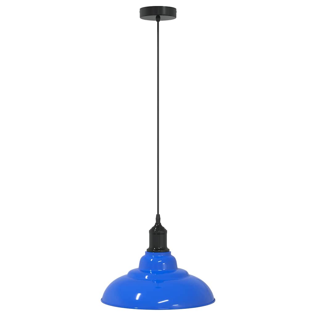 Hanglamp in hoogte verstelbaar E27 Ø31 cm metaal donkerblauw is nu te koop bij PeponiXL, paradijselijk wonen!