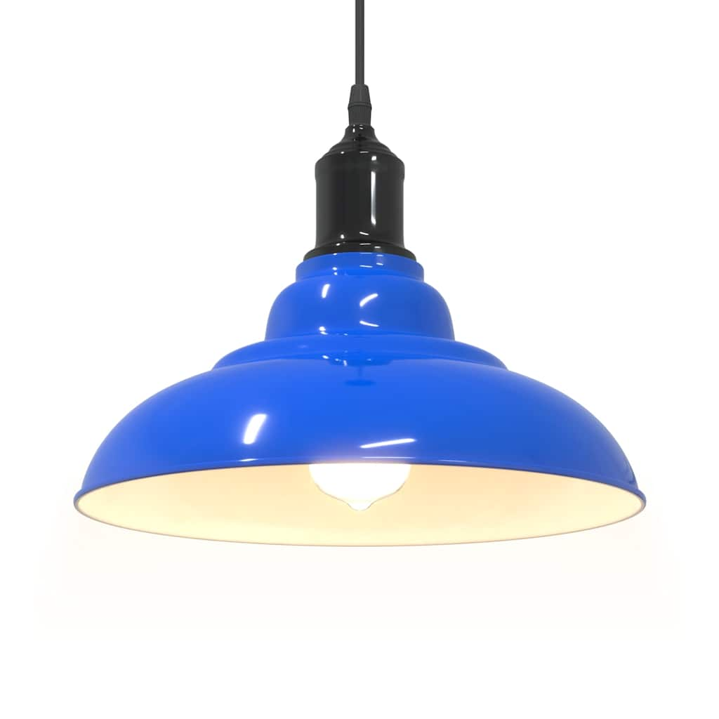 Hanglamp in hoogte verstelbaar E27 Ø31 cm metaal donkerblauw is nu te koop bij PeponiXL, paradijselijk wonen!