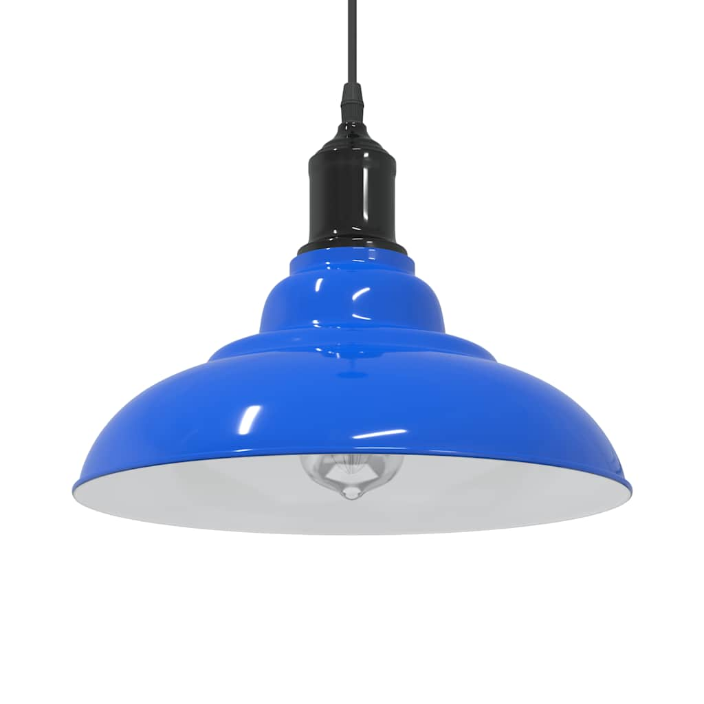 Hanglamp in hoogte verstelbaar E27 Ø31 cm metaal donkerblauw is nu te koop bij PeponiXL, paradijselijk wonen!