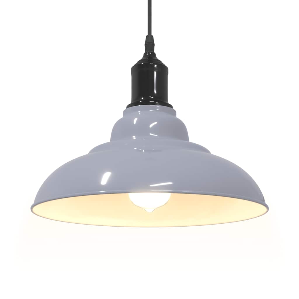 Hanglamp in hoogte verstelbaar E27 Ø31 cm metaal glanzend grijs is nu te koop bij PeponiXL, paradijselijk wonen!