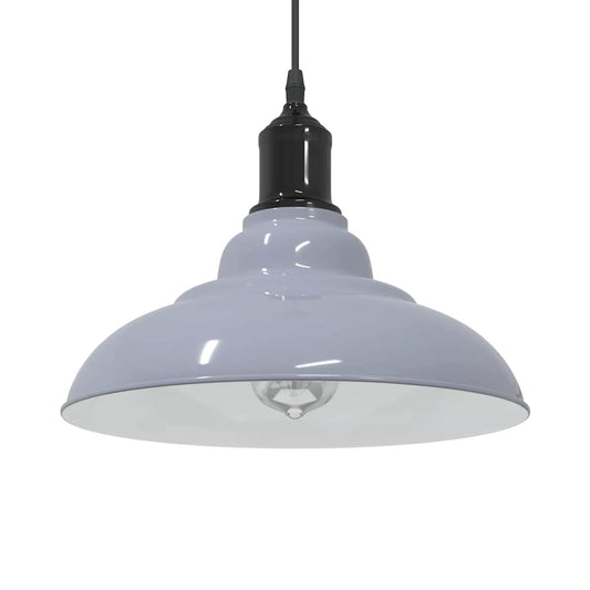 Hanglamp in hoogte verstelbaar E27 Ø31 cm metaal glanzend grijs is nu te koop bij PeponiXL, paradijselijk wonen!