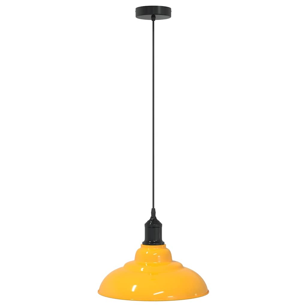 Hanglamp in hoogte verstelbaar E27 Ø31 cm metaal glanzend geel is nu te koop bij PeponiXL, paradijselijk wonen!