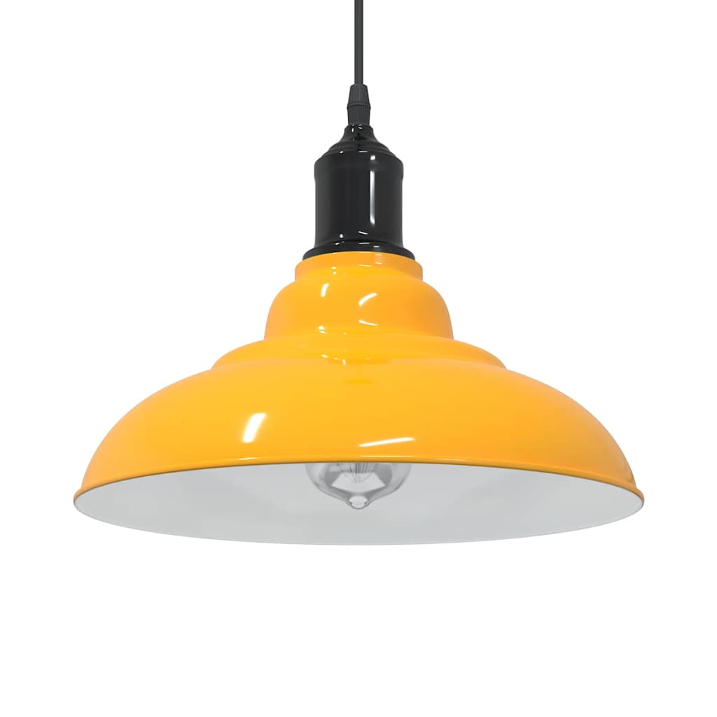 Hanglamp in hoogte verstelbaar E27 Ø31 cm metaal glanzend geel is nu te koop bij PeponiXL, paradijselijk wonen!