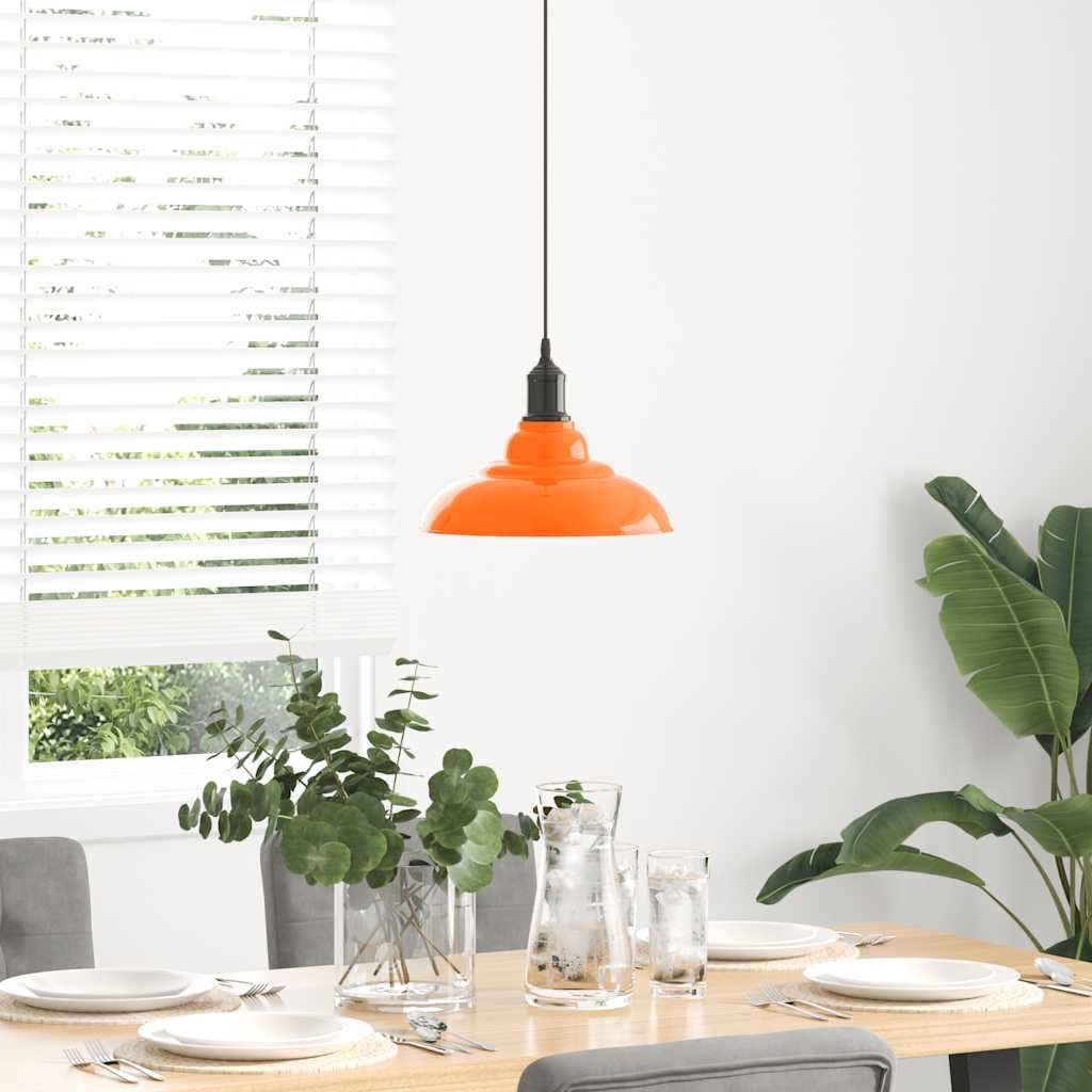 Hanglamp in hoogte verstelbaar E27 Ø31cm metaal glanzend oranje is nu te koop bij PeponiXL, paradijselijk wonen!