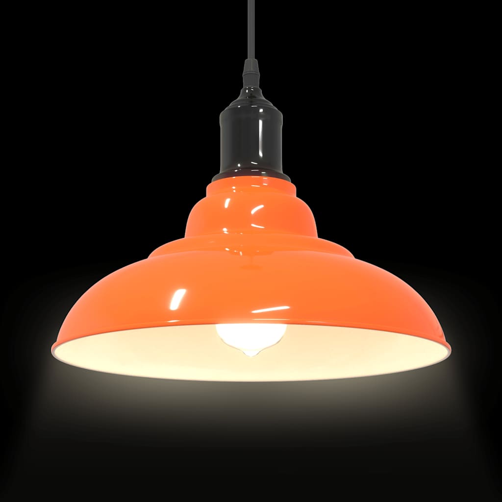 Hanglamp in hoogte verstelbaar E27 Ø31cm metaal glanzend oranje is nu te koop bij PeponiXL, paradijselijk wonen!