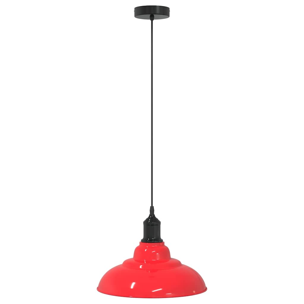 Hanglamp in hoogte verstelbaar E27 Ø31 cm metaal glanzend rood is nu te koop bij PeponiXL, paradijselijk wonen!