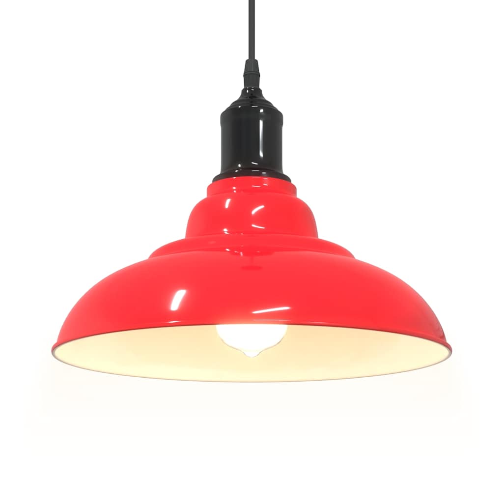 Hanglamp in hoogte verstelbaar E27 Ø31 cm metaal glanzend rood is nu te koop bij PeponiXL, paradijselijk wonen!