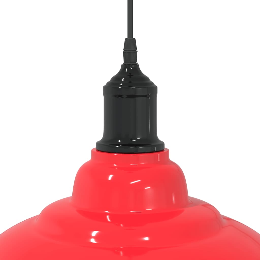 Hanglamp in hoogte verstelbaar E27 Ø31 cm metaal glanzend rood is nu te koop bij PeponiXL, paradijselijk wonen!