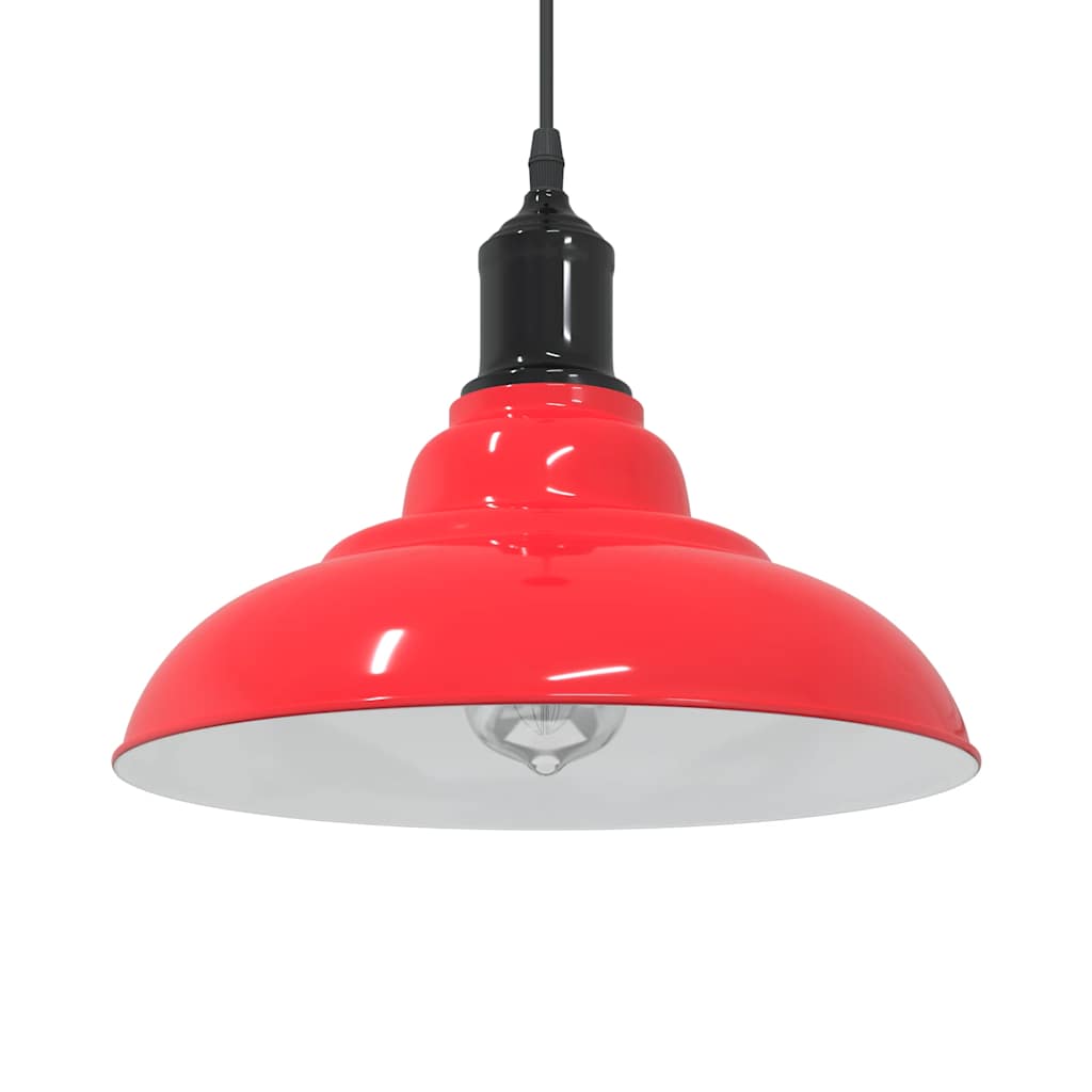 Hanglamp in hoogte verstelbaar E27 Ø31 cm metaal glanzend rood is nu te koop bij PeponiXL, paradijselijk wonen!