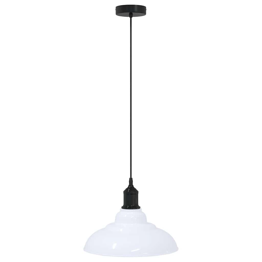 Hanglamp in hoogte verstelbaar E27 Ø31 cm metaal glanzend wit is nu te koop bij PeponiXL, paradijselijk wonen!