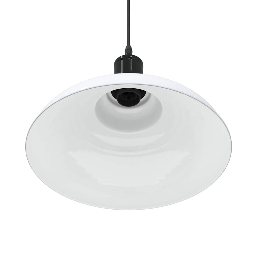 Hanglamp in hoogte verstelbaar E27 Ø31 cm metaal glanzend wit is nu te koop bij PeponiXL, paradijselijk wonen!