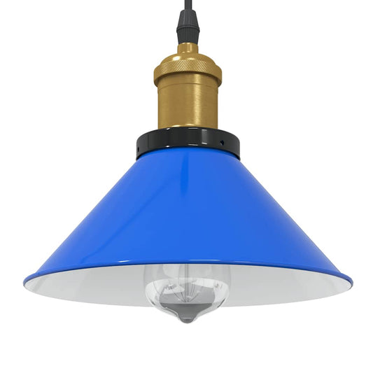 Hanglamp in hoogte verstelbaar E27 Ø22 cm metaal donkerblauw is nu te koop bij PeponiXL, paradijselijk wonen!