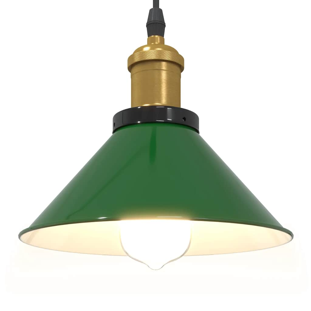 Hanglamp in hoogte verstelbaar E27 Ø22 cm metaal glanzend groen is nu te koop bij PeponiXL, paradijselijk wonen!