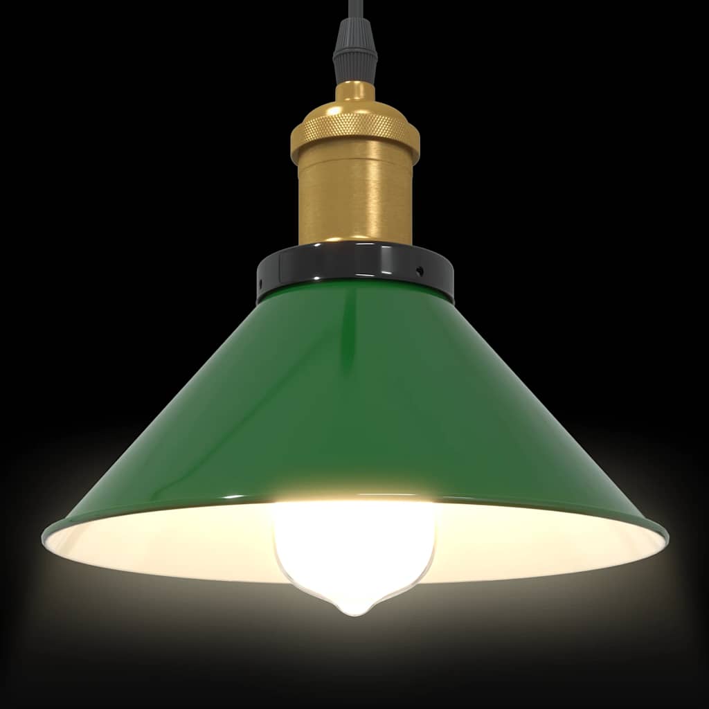 Hanglamp in hoogte verstelbaar E27 Ø22 cm metaal glanzend groen is nu te koop bij PeponiXL, paradijselijk wonen!