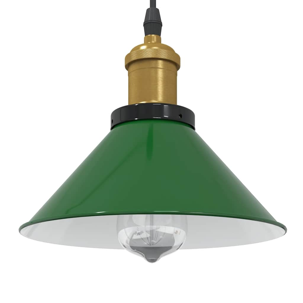 Hanglamp in hoogte verstelbaar E27 Ø22 cm metaal glanzend groen is nu te koop bij PeponiXL, paradijselijk wonen!