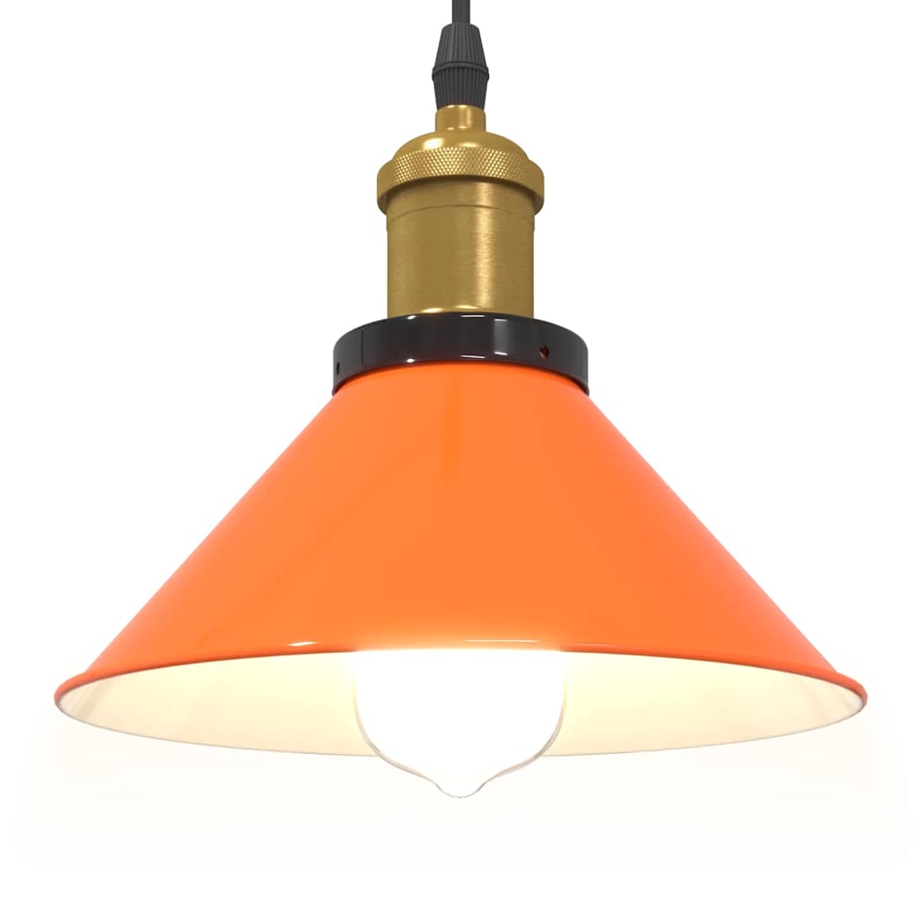 Hanglamp in hoogte verstelbaar E27 Ø22cm metaal glanzend oranje is nu te koop bij PeponiXL, paradijselijk wonen!