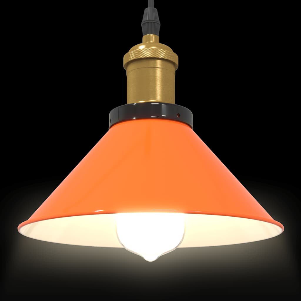 Hanglamp in hoogte verstelbaar E27 Ø22cm metaal glanzend oranje is nu te koop bij PeponiXL, paradijselijk wonen!