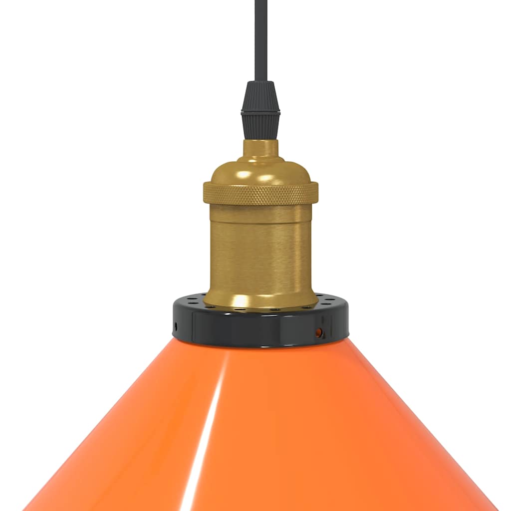 Hanglamp in hoogte verstelbaar E27 Ø22cm metaal glanzend oranje is nu te koop bij PeponiXL, paradijselijk wonen!