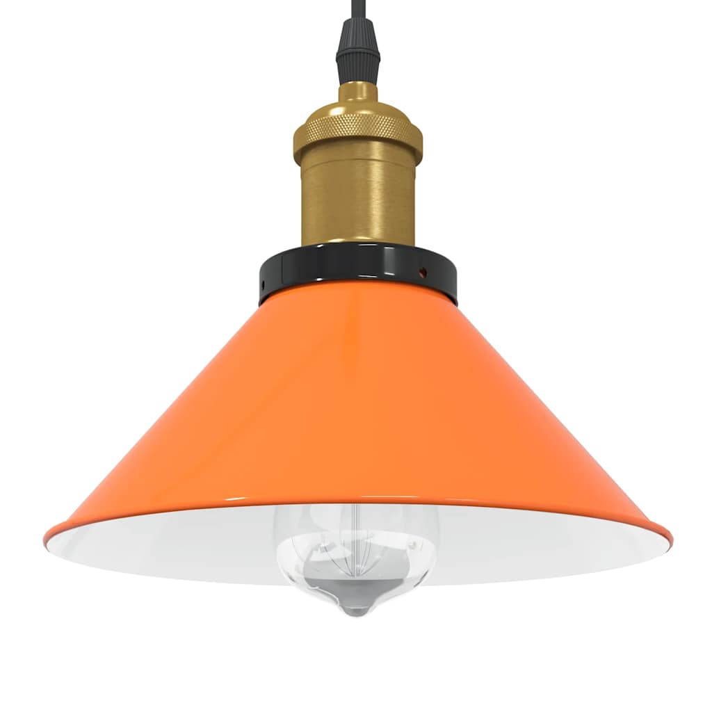 Hanglamp in hoogte verstelbaar E27 Ø22cm metaal glanzend oranje is nu te koop bij PeponiXL, paradijselijk wonen!