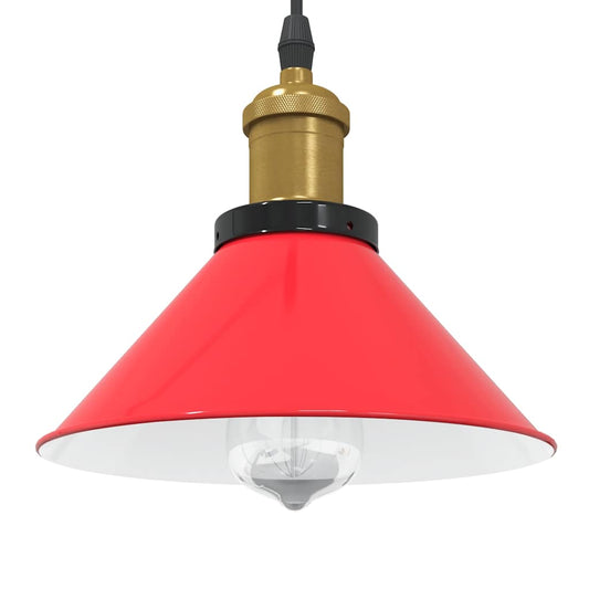 Hanglamp in hoogte verstelbaar E27 Ø22 cm metaal glanzend rood is nu te koop bij PeponiXL, paradijselijk wonen!