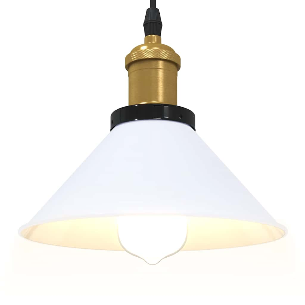 Hanglamp in hoogte verstelbaar E27 Ø22 cm metaal glanzend wit is nu te koop bij PeponiXL, paradijselijk wonen!