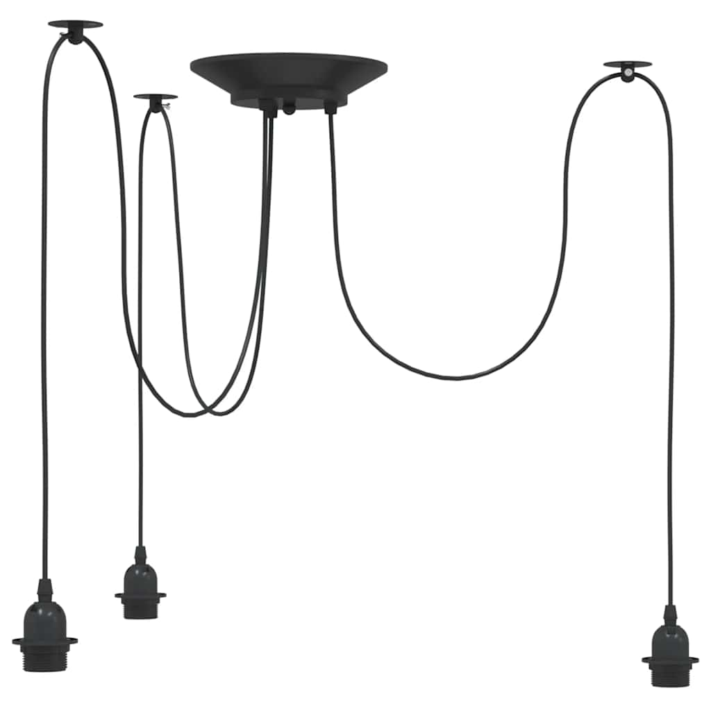 Hanglamp met 3 lamphouders E27 metaal zwart is nu te koop bij PeponiXL, paradijselijk wonen!