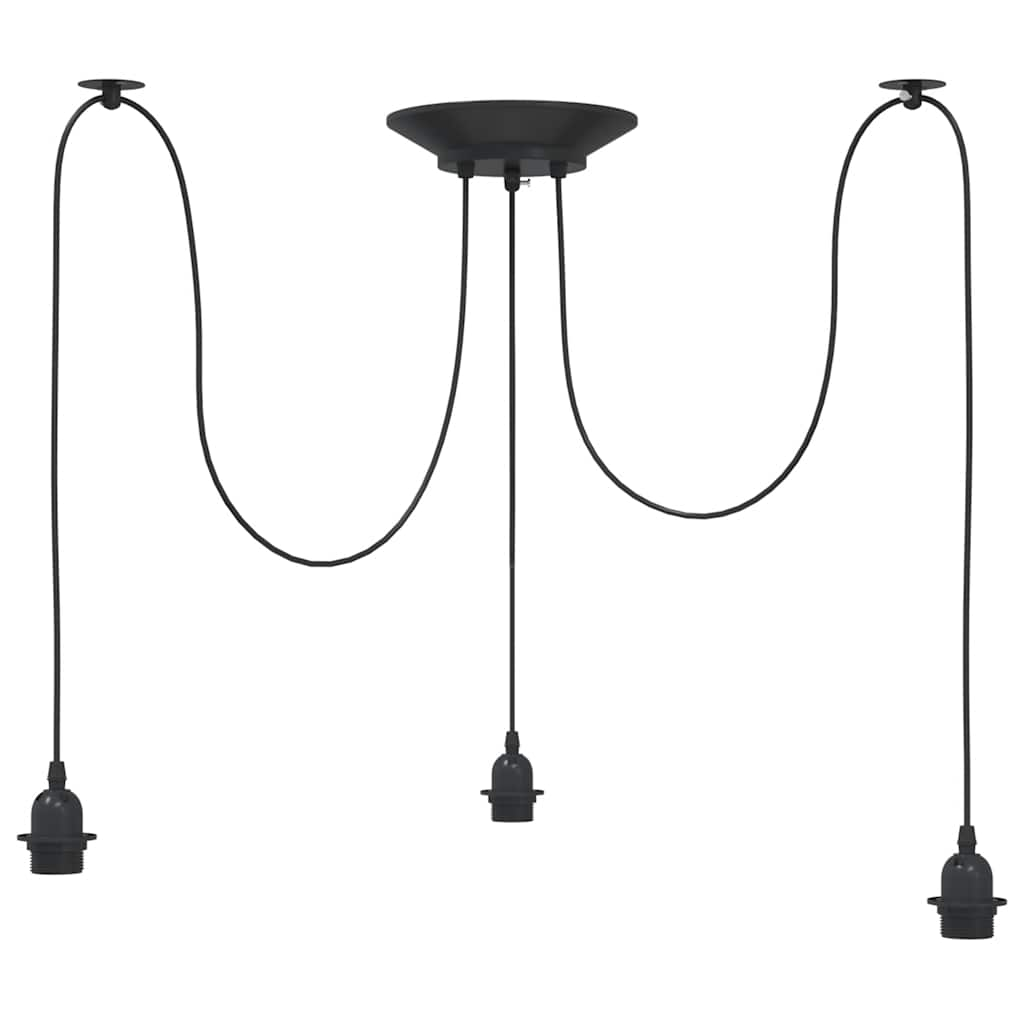 Hanglamp met 3 lamphouders E27 metaal zwart is nu te koop bij PeponiXL, paradijselijk wonen!