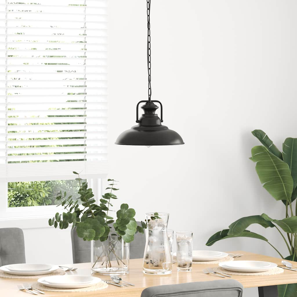 Hanglamp E27 Ø 31 cm ijzer zwart is nu te koop bij PeponiXL, paradijselijk wonen!