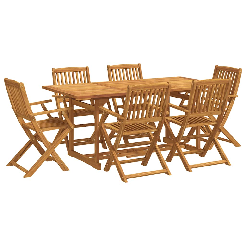 7-delige Tuinset 180x90x75 cm massief acaciahout is nu te koop bij PeponiXL, paradijselijk wonen!