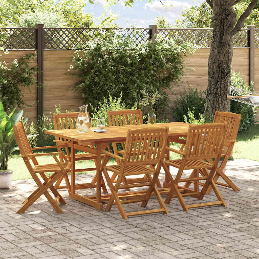 7-delige Tuinset 180x90x75 cm massief acaciahout is nu te koop bij PeponiXL, paradijselijk wonen!