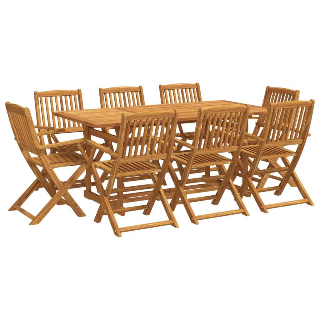 9-delige Tuinset 180x90x75 cm massief acaciahout is nu te koop bij PeponiXL, paradijselijk wonen!