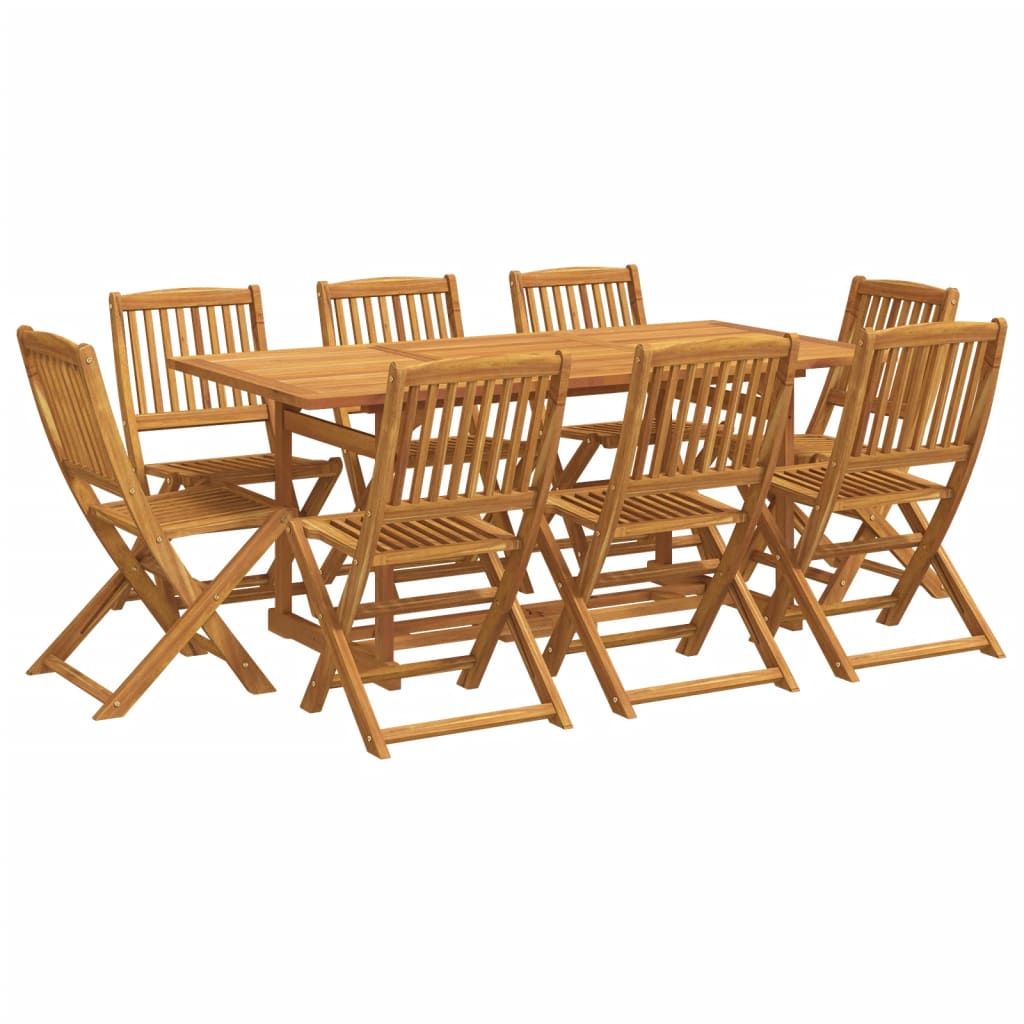 9-delige Tuinset 180x90x75 cm massief acaciahout is nu te koop bij PeponiXL, paradijselijk wonen!