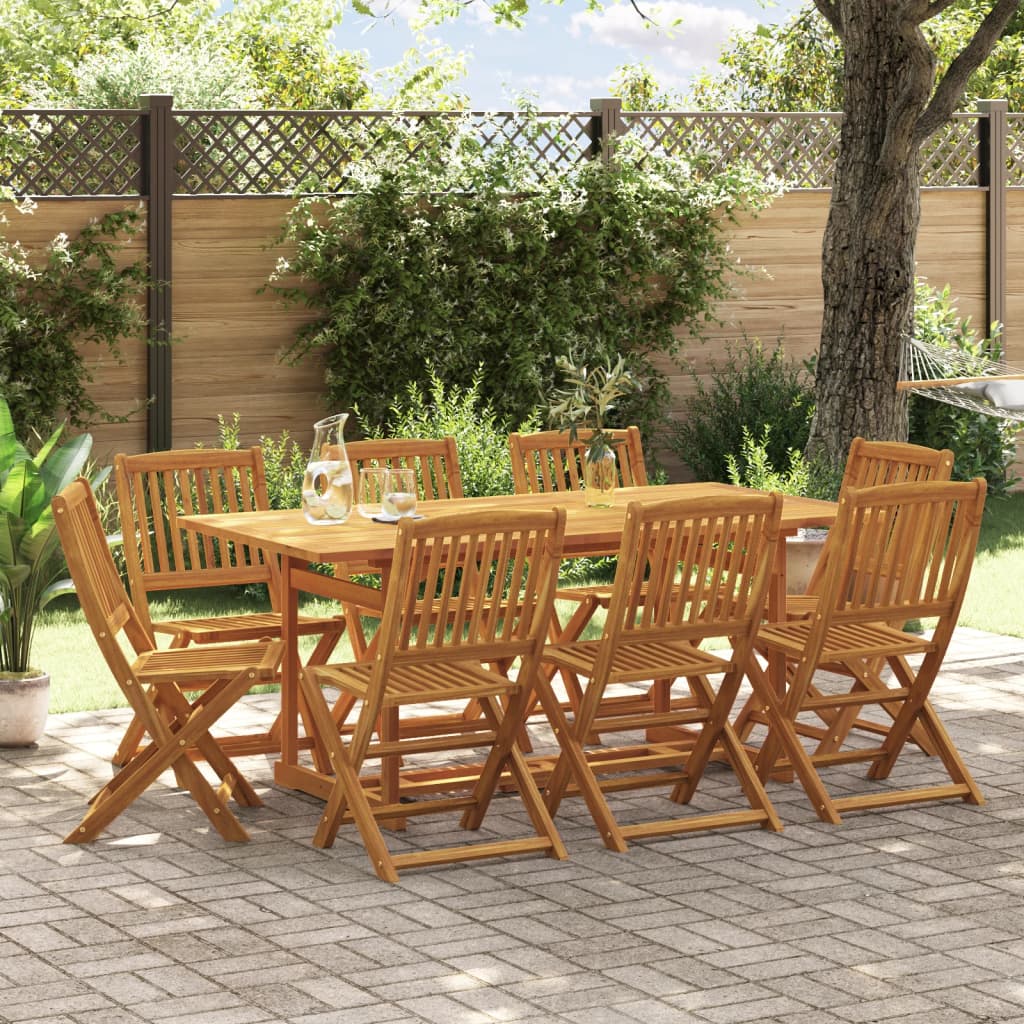 9-delige Tuinset 180x90x75 cm massief acaciahout is nu te koop bij PeponiXL, paradijselijk wonen!