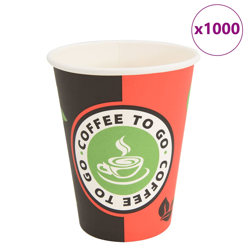 Papieren koffiekopjes 1000 st 12oz 300 ml rood en zwart is nu te koop bij PeponiXL, paradijselijk wonen!