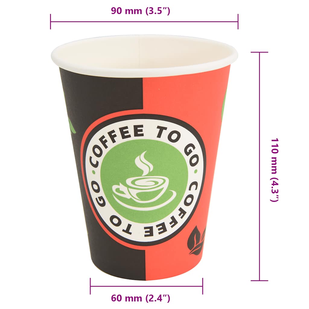 Papieren koffiekopjes 1000 st 12oz 300 ml rood en zwart is nu te koop bij PeponiXL, paradijselijk wonen!