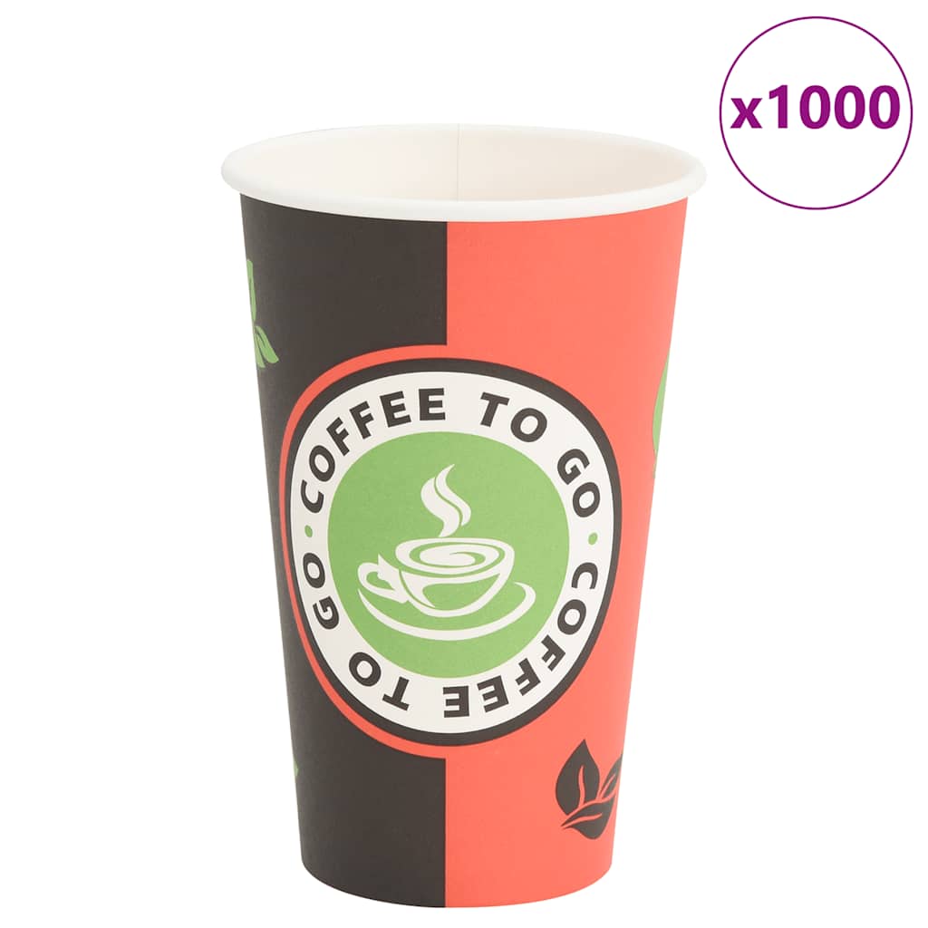 Papieren koffiekopjes 1000 st 16oz 400 ml rood en zwart is nu te koop bij PeponiXL, paradijselijk wonen!