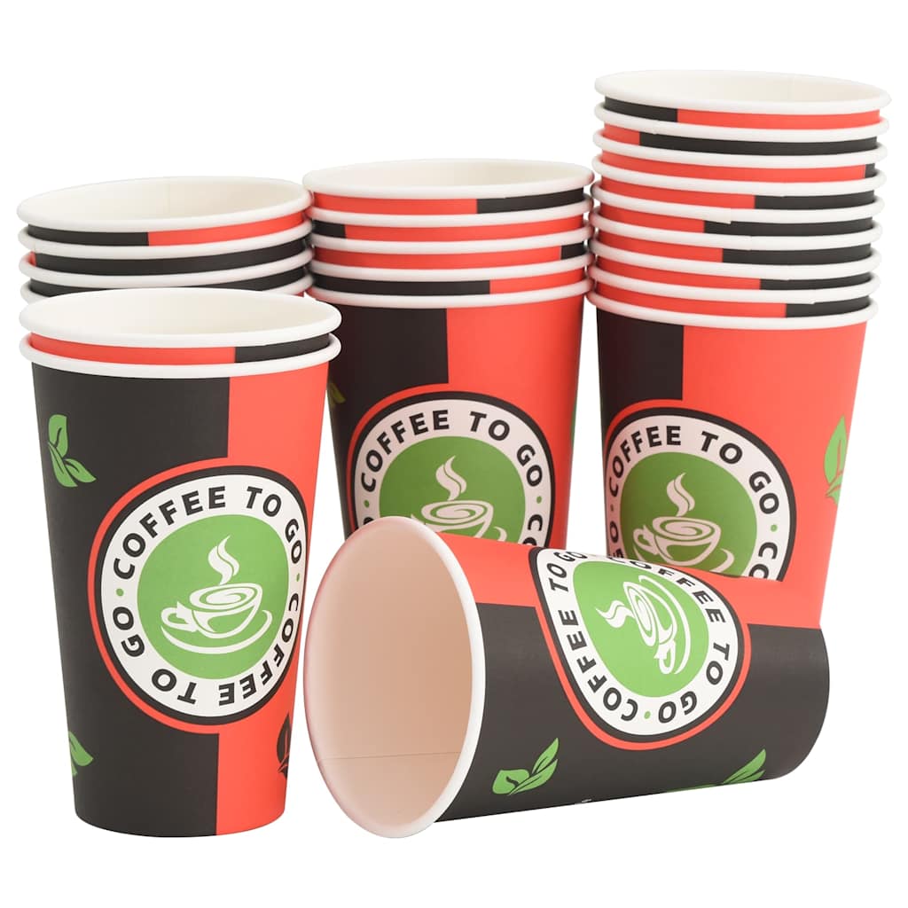 Papieren koffiekopjes 1000 st 16oz 400 ml rood en zwart is nu te koop bij PeponiXL, paradijselijk wonen!