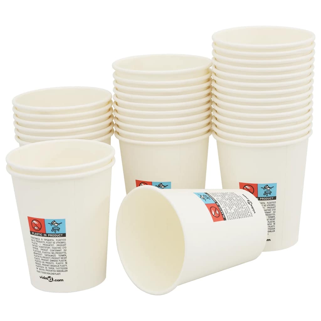 Papieren koffiekopjes 1000 st 8oz 200 ml wit is nu te koop bij PeponiXL, paradijselijk wonen!